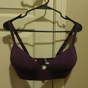 Elegant Purple Lace Bra